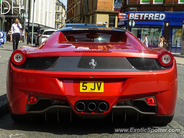 Ferrari 458 Italia spotted in Manchester, United Kingdom
