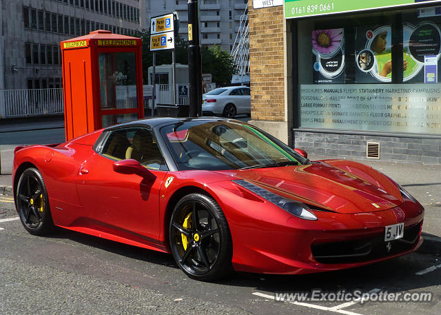 Ferrari 458 Italia spotted in Manchester, United Kingdom