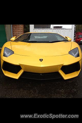 Lamborghini Aventador spotted in Horsham, United Kingdom