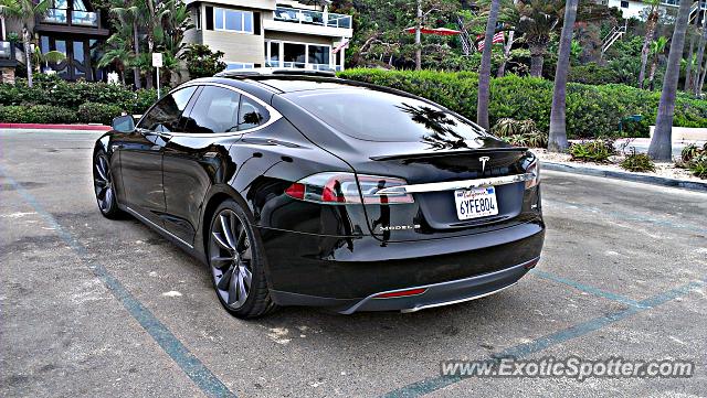 Tesla Model S spotted in Corona Del Mar, California