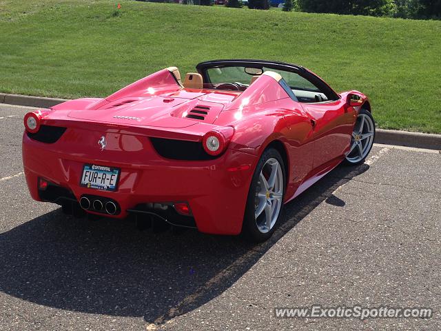 Ferrari 458 Italia spotted in Minneapolis, Minnesota