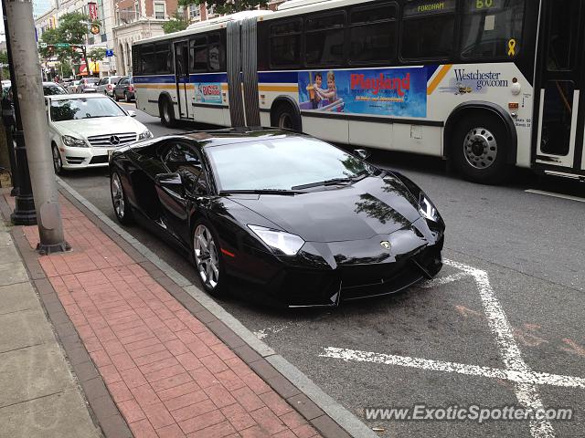 Lamborghini Aventador spotted in White Plains, New York