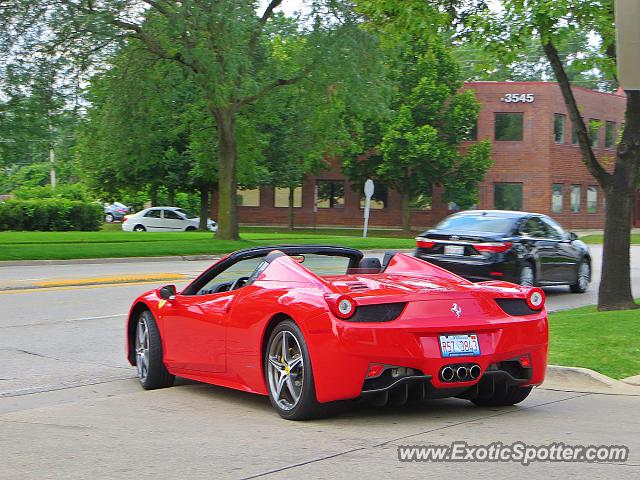 Ferrari 458 Italia spotted in Wilmette, Illinois