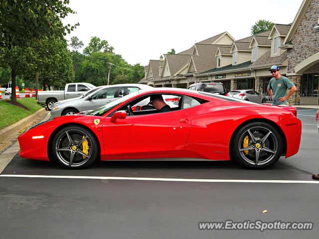 Ferrari 458 Italia spotted in Greenville, Delaware