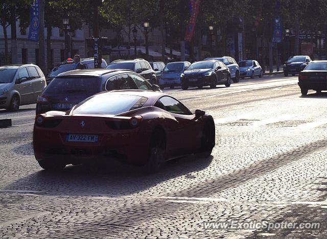 Ferrari 458 Italia spotted in Paris, France