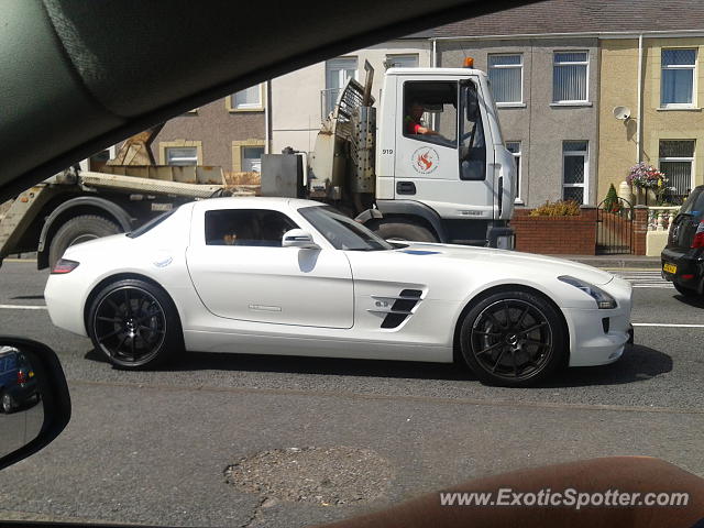 Mercedes SLS AMG spotted in Swansea, United Kingdom