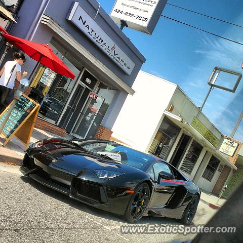 Lamborghini Aventador spotted in Santa Monica, California