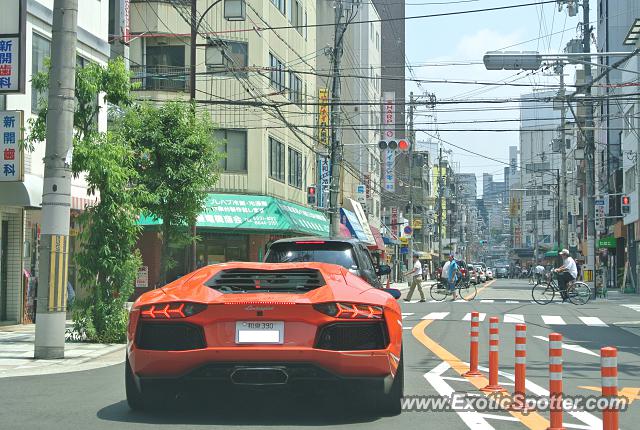 Lamborghini Aventador spotted in Osaka city,Osaka, Japan