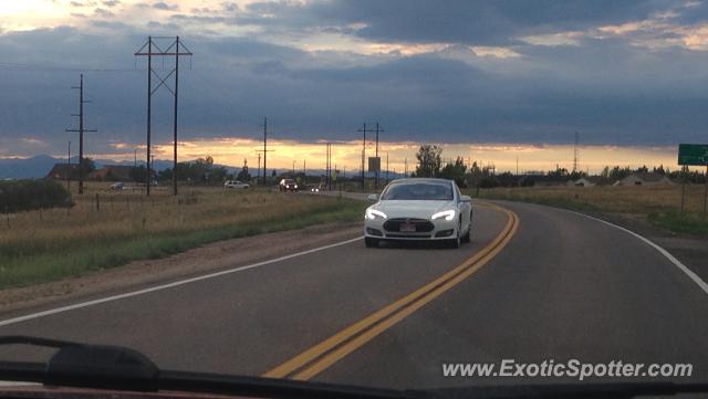 Tesla Model S spotted in Castle rock, Colorado
