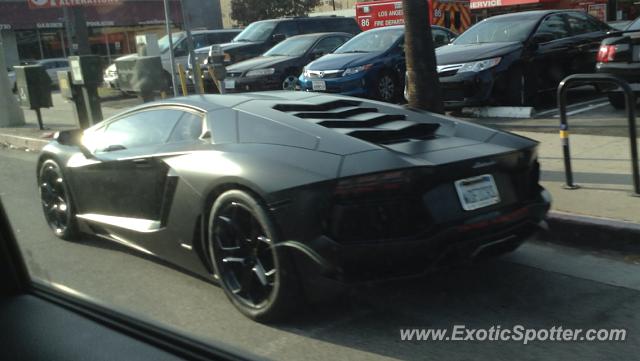 Lamborghini Aventador spotted in Studio city, California