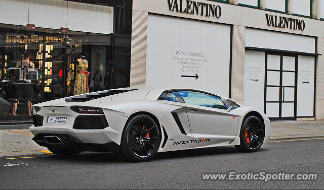 Lamborghini Aventador spotted in London, United Kingdom