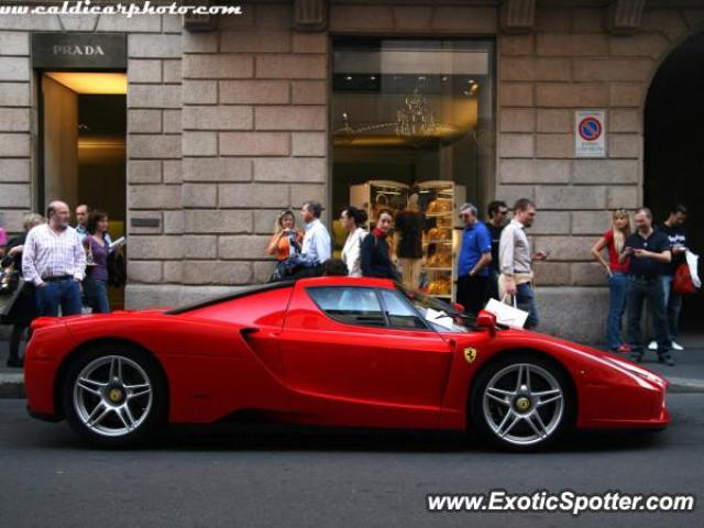 Ferrari Enzo spotted in Milan, Italy
