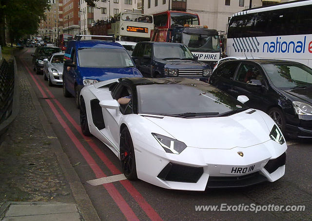 Lamborghini Aventador spotted in London, United Kingdom