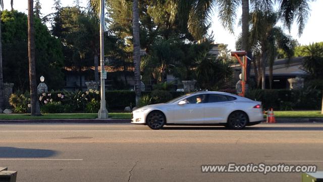 Tesla Model S spotted in Universal city, California