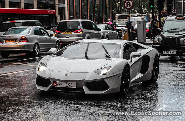 Lamborghini Aventador spotted in London, United Kingdom