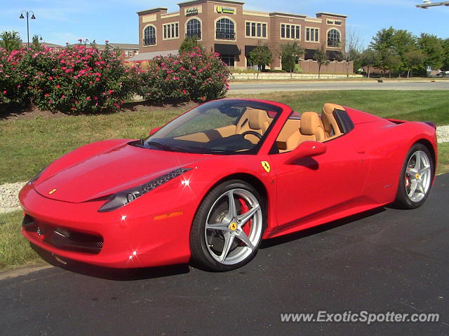 Ferrari 458 Italia spotted in Carmel, Indiana