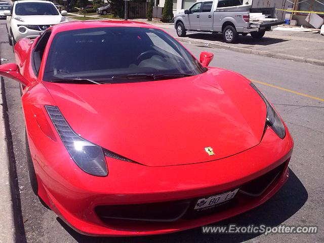 Ferrari 458 Italia spotted in Toronto, Canada