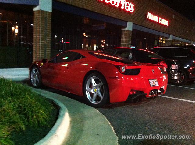 Ferrari 458 Italia spotted in Bel Air, Maryland