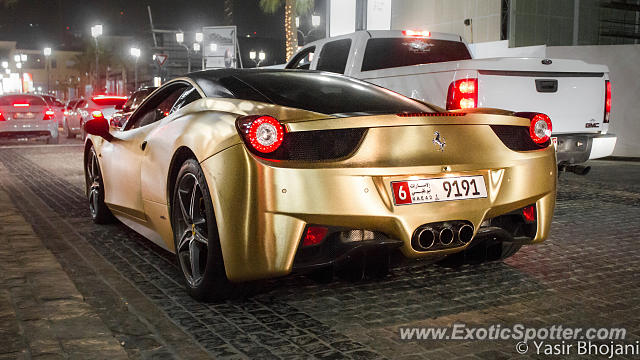 Ferrari 458 Italia spotted in Dubai, United Arab Emirates