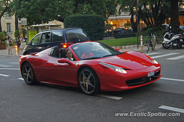 Ferrari 458 Italia spotted in Monte carlo, Monaco