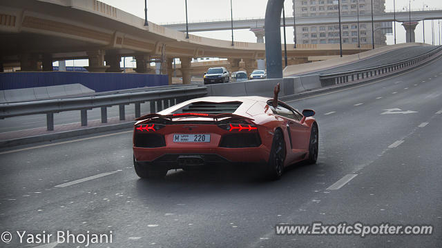 Lamborghini Aventador spotted in Dubai, United Arab Emirates