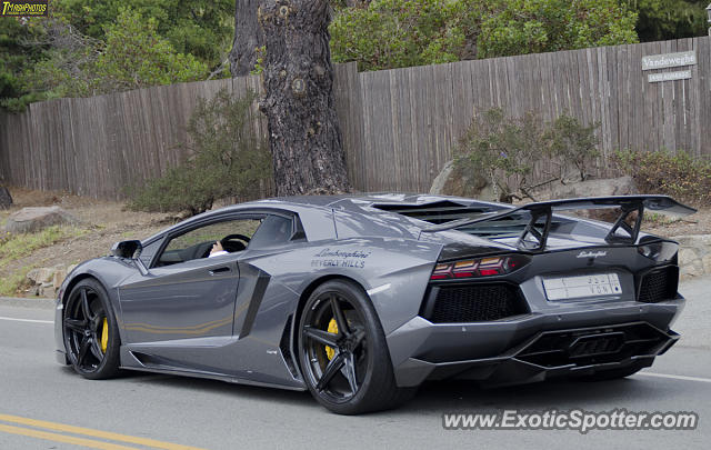 Lamborghini Aventador spotted in Pebble Beach, California