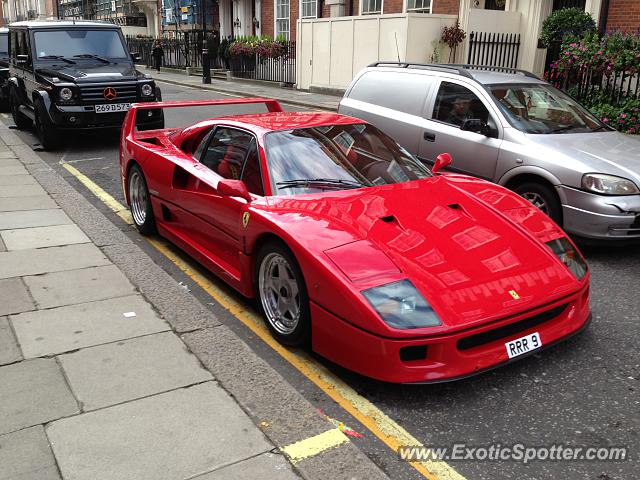 Ferrari F40 spotted in London, United Kingdom