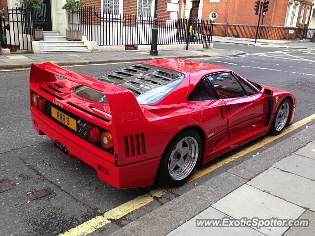 Ferrari F40 spotted in London, United Kingdom