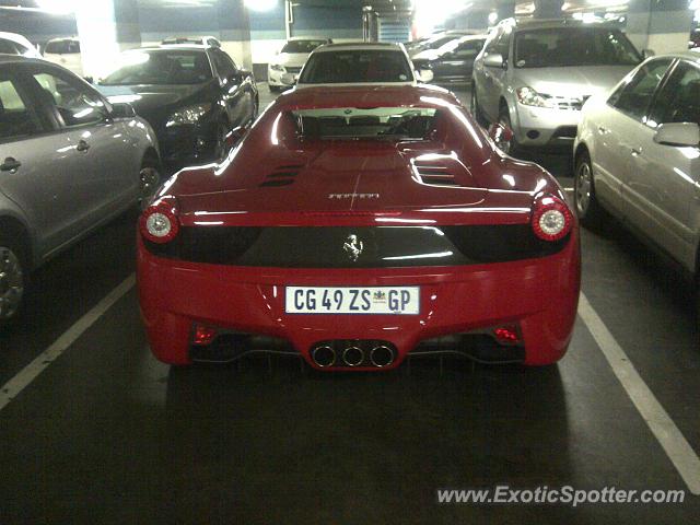 Ferrari 458 Italia spotted in Sandton, South Africa