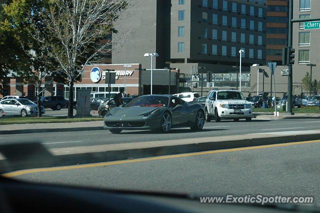 Ferrari 458 Italia spotted in Cherry Creek, Colorado
