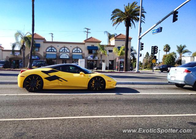 Ferrari 458 Italia spotted in Newport Beach, California