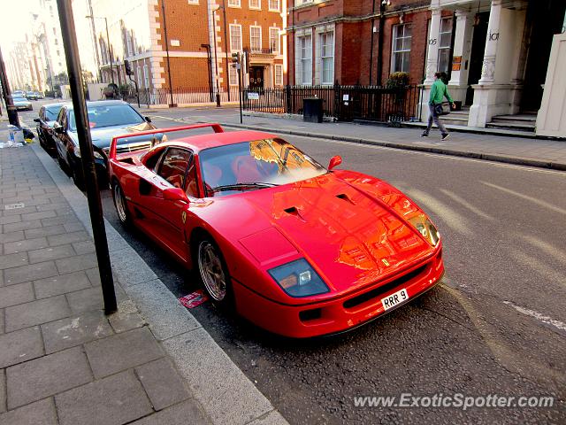 Ferrari F40 spotted in London, United Kingdom