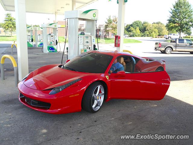 Ferrari 458 Italia spotted in Clarksville, Tennessee