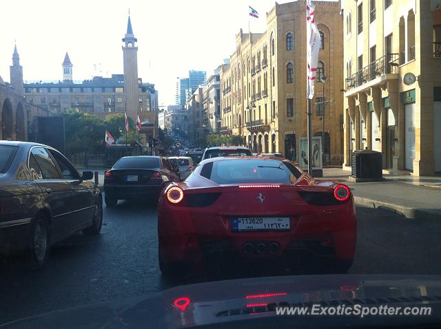 Ferrari 458 Italia spotted in Beirut, Lebanon