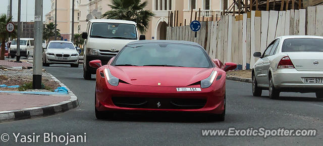 Ferrari 458 Italia spotted in Dubai, United Arab Emirates