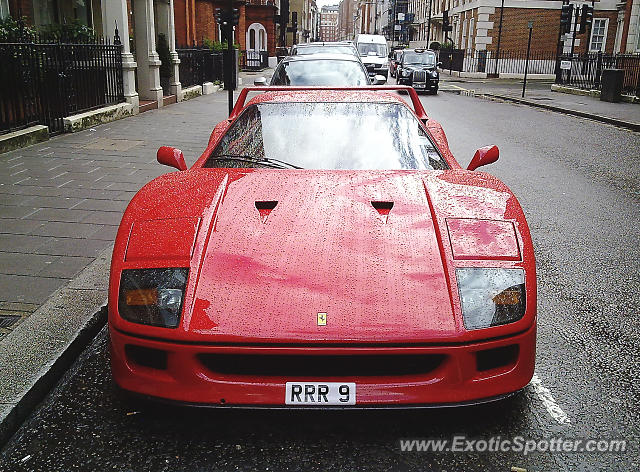 Ferrari F40 spotted in London, United Kingdom