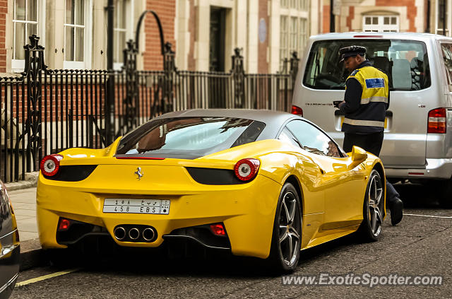 Ferrari 458 Italia spotted in London, United Kingdom