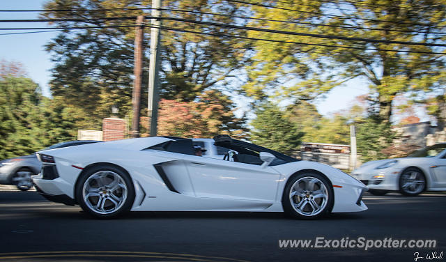 Lamborghini Aventador spotted in Manhasset, New York