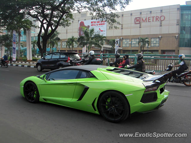 Lamborghini Aventador spotted in Jakarta, Indonesia