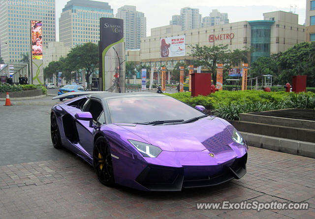 Lamborghini Aventador spotted in Jakarta, Indonesia