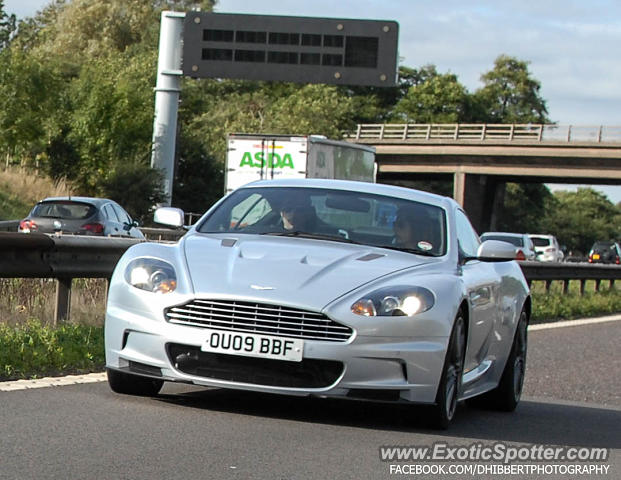 Aston Martin DBS spotted in Motorway, United Kingdom