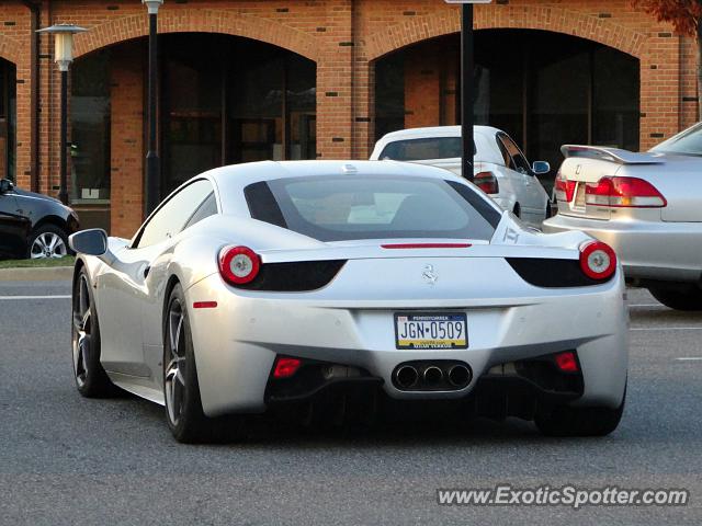 Ferrari 458 Italia spotted in Greenville, Delaware