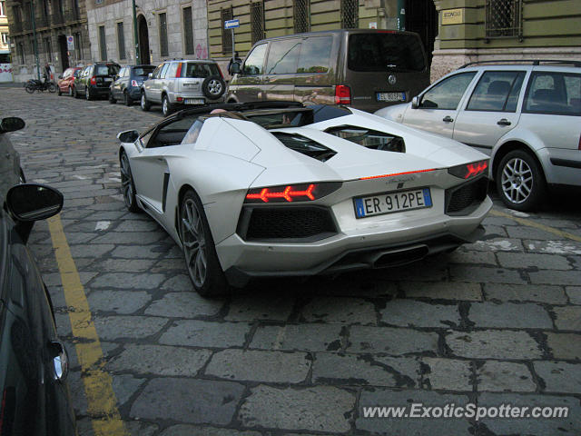 Lamborghini Aventador spotted in Milano, Italy