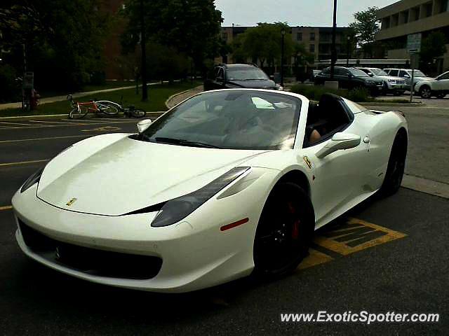 Ferrari 458 Italia spotted in Wilmette, Illinois