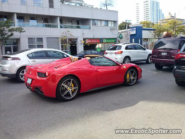 Ferrari 458 Italia spotted in Toronto, Canada