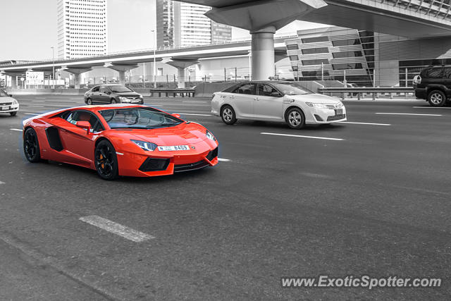 Lamborghini Aventador spotted in Dubai, United Arab Emirates