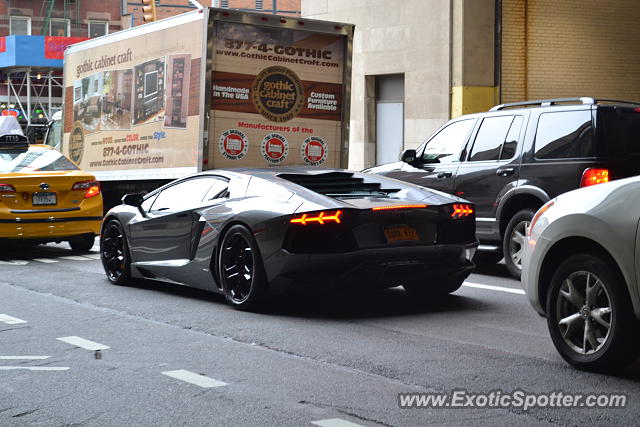 Lamborghini Aventador spotted in New York, New York