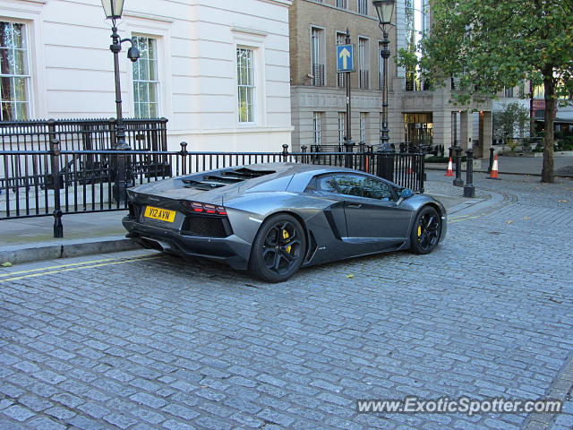 Lamborghini Aventador spotted in London, United Kingdom