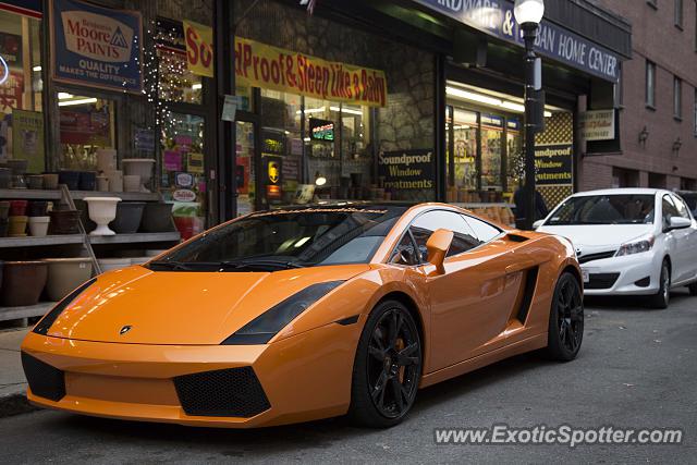 Lamborghini Gallardo spotted in Boston, Massachusetts