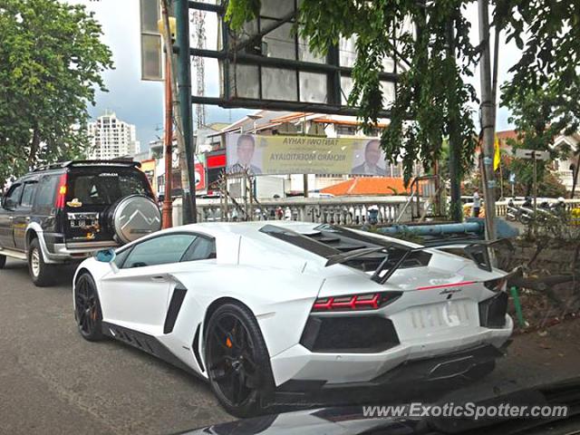 Lamborghini Aventador spotted in Jakarta, Indonesia